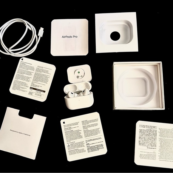 AirPods Pro with White Charging Case and Accessories